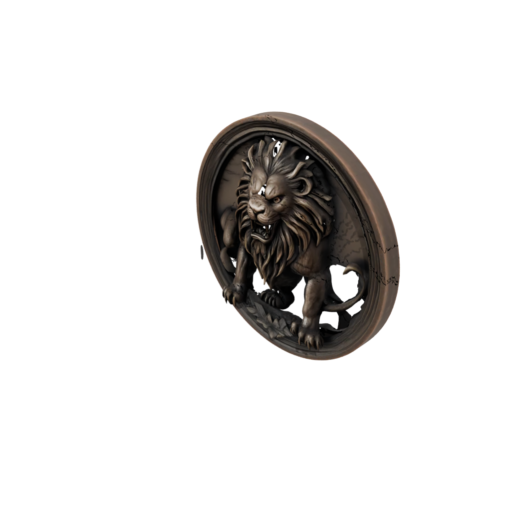 Bronze Relief Manticore