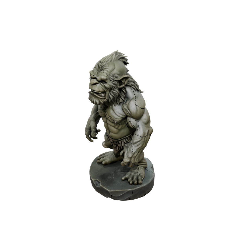 Bronze Relief Rock Troll
