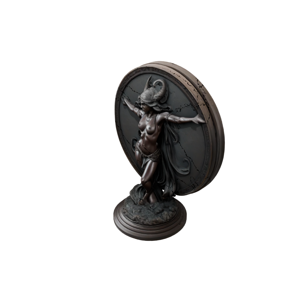 Bronze Relief Storm Djinn