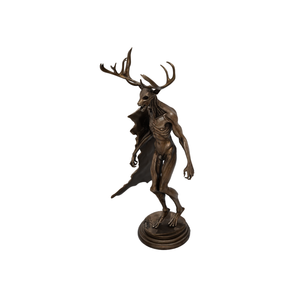 Bronze Relief Wendigo