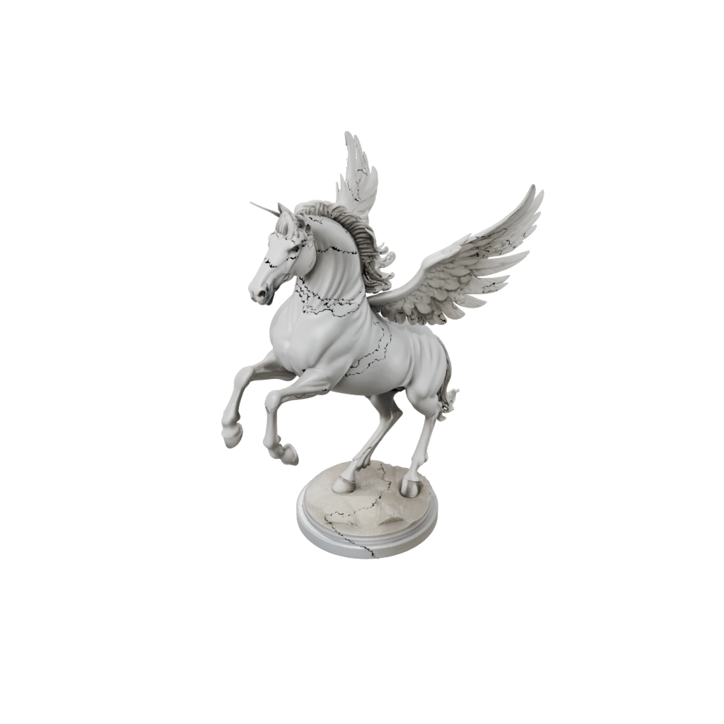 Bust Pegasus Rearing