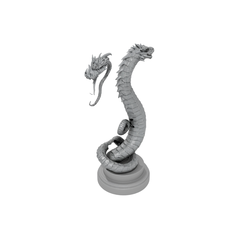 Bust Sea Serpent Coiled Upright