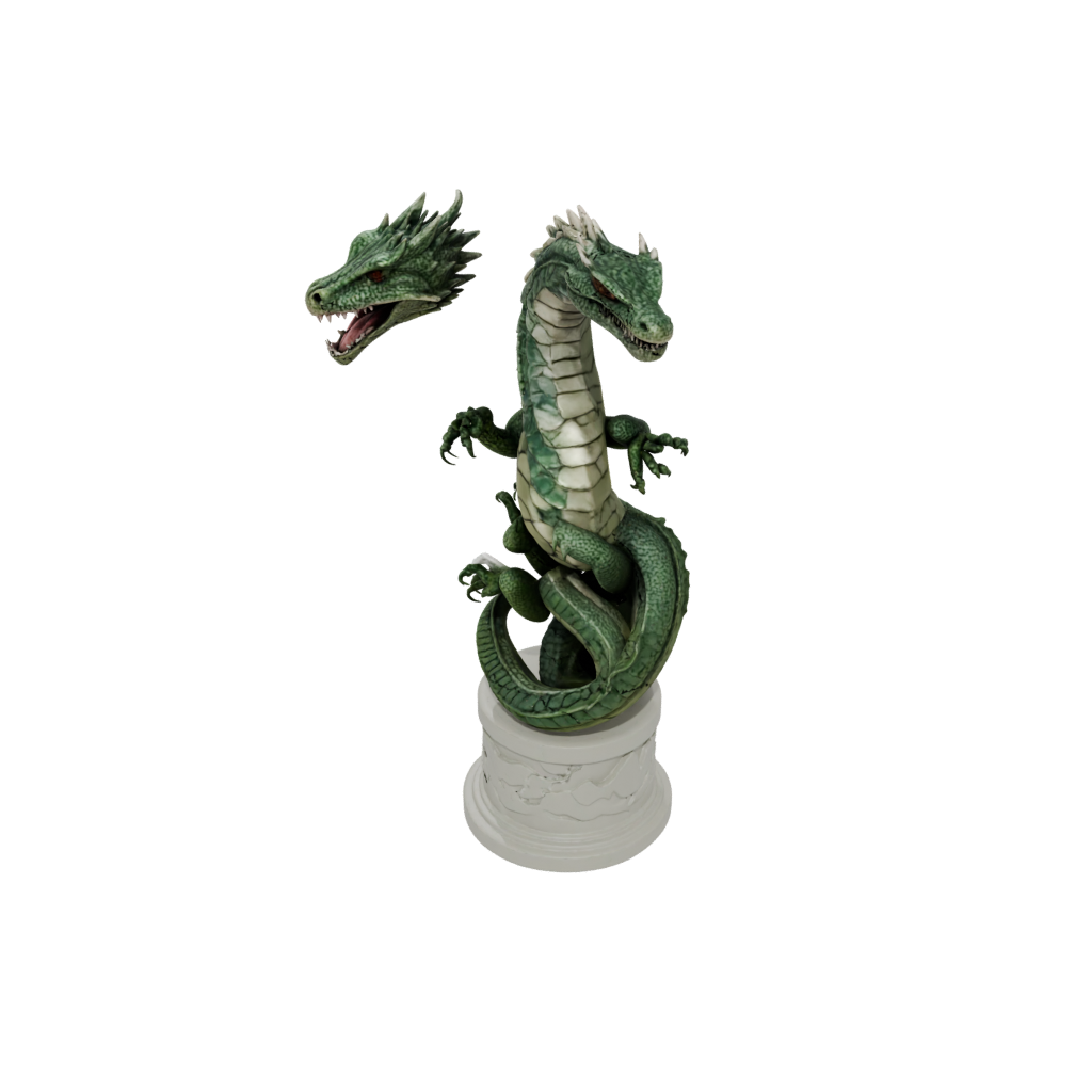 Camo Bust Basilisk Serpent