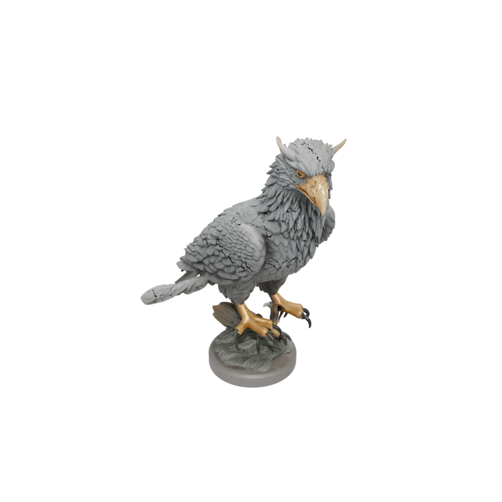 Camo Bust Griffin Statue