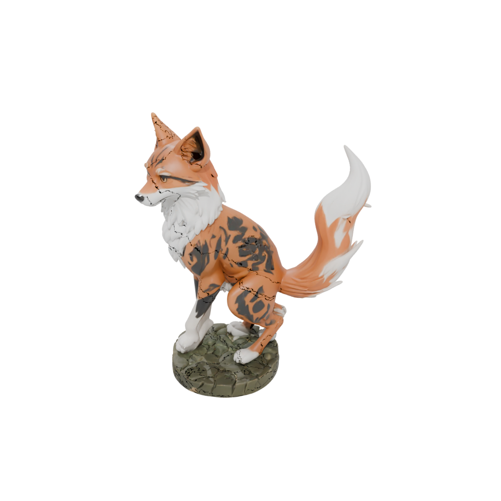 Camo Bust Kitsune Nine-Tail Fox