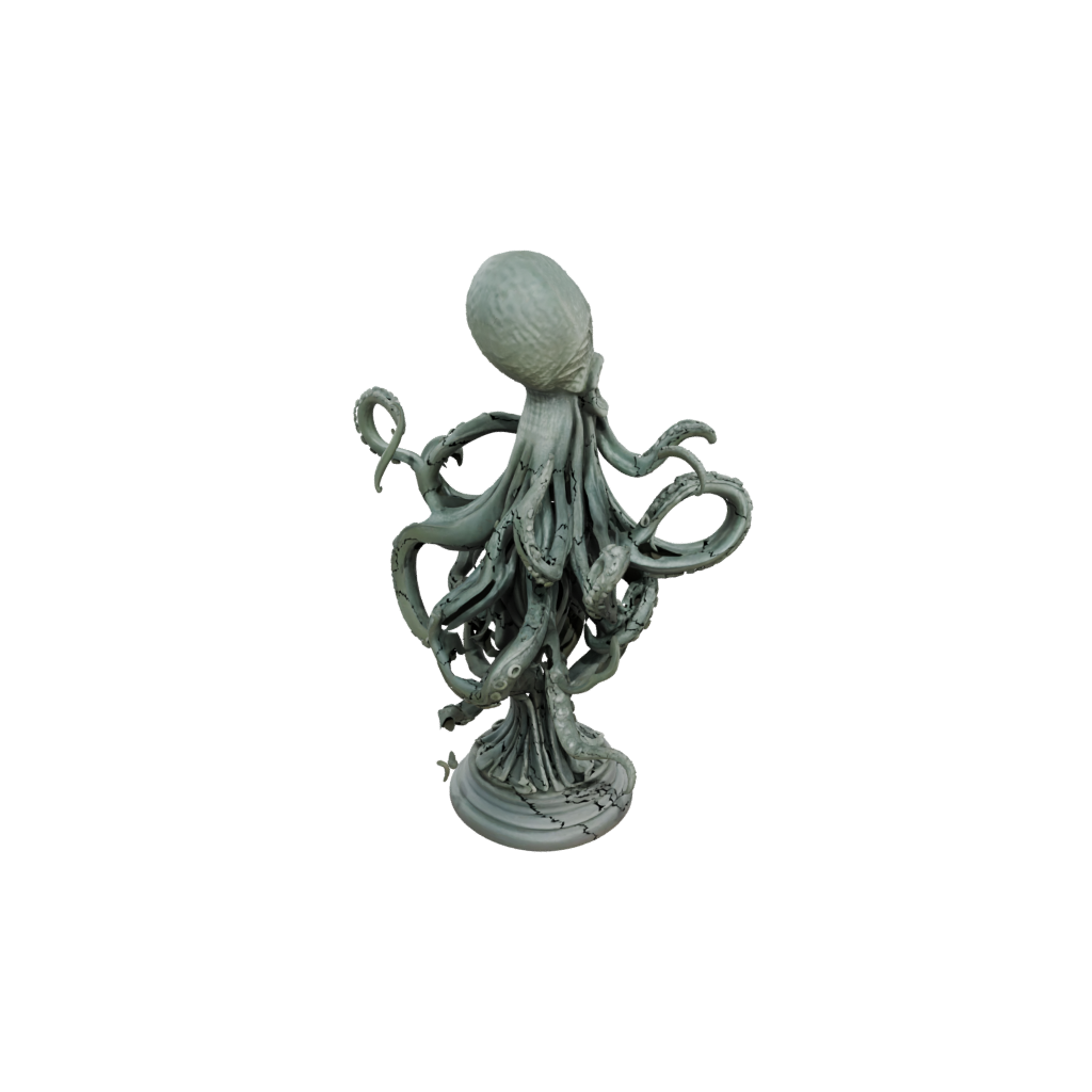 Camo Bust Kraken Tentacle Sculpture