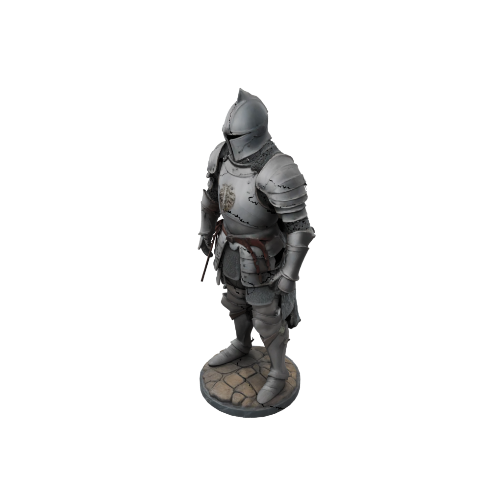 Camo Bust Medieval Knight Statue
