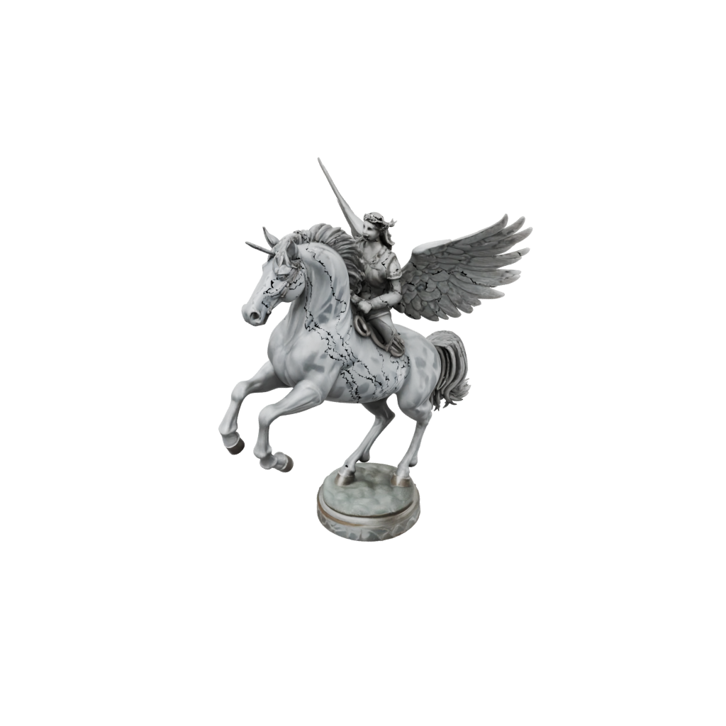 Camo Bust Pegasus Rearing