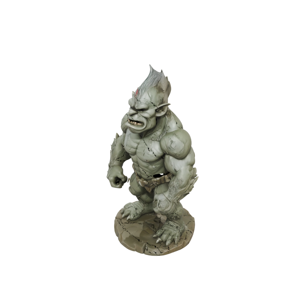 Camo Bust Rock Troll