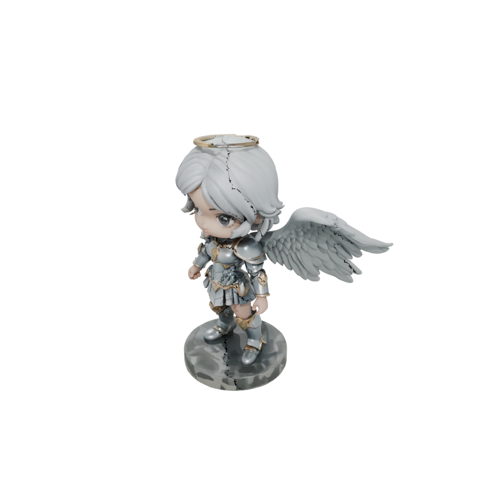 Camo Chibi Celestial Angel Warrior