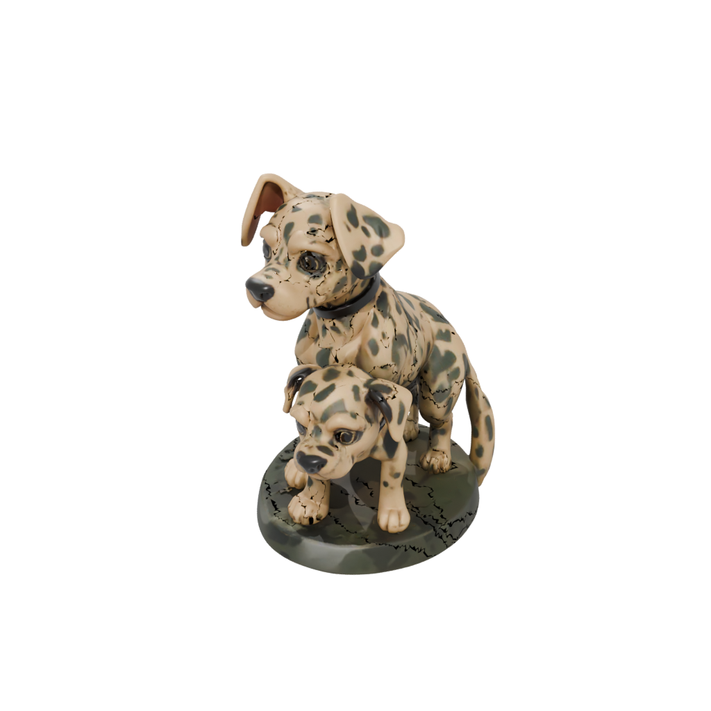 Camo Chibi Cerberus Three-Headed Hound