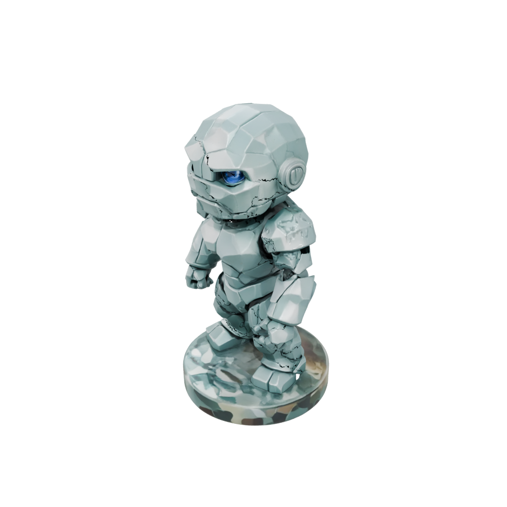 Camo Chibi Crystal Golem
