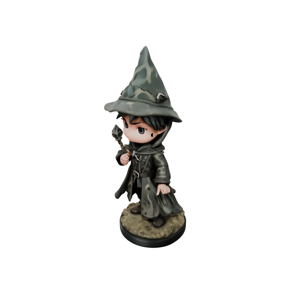 Camo Chibi Dark Sorcerer Figurine