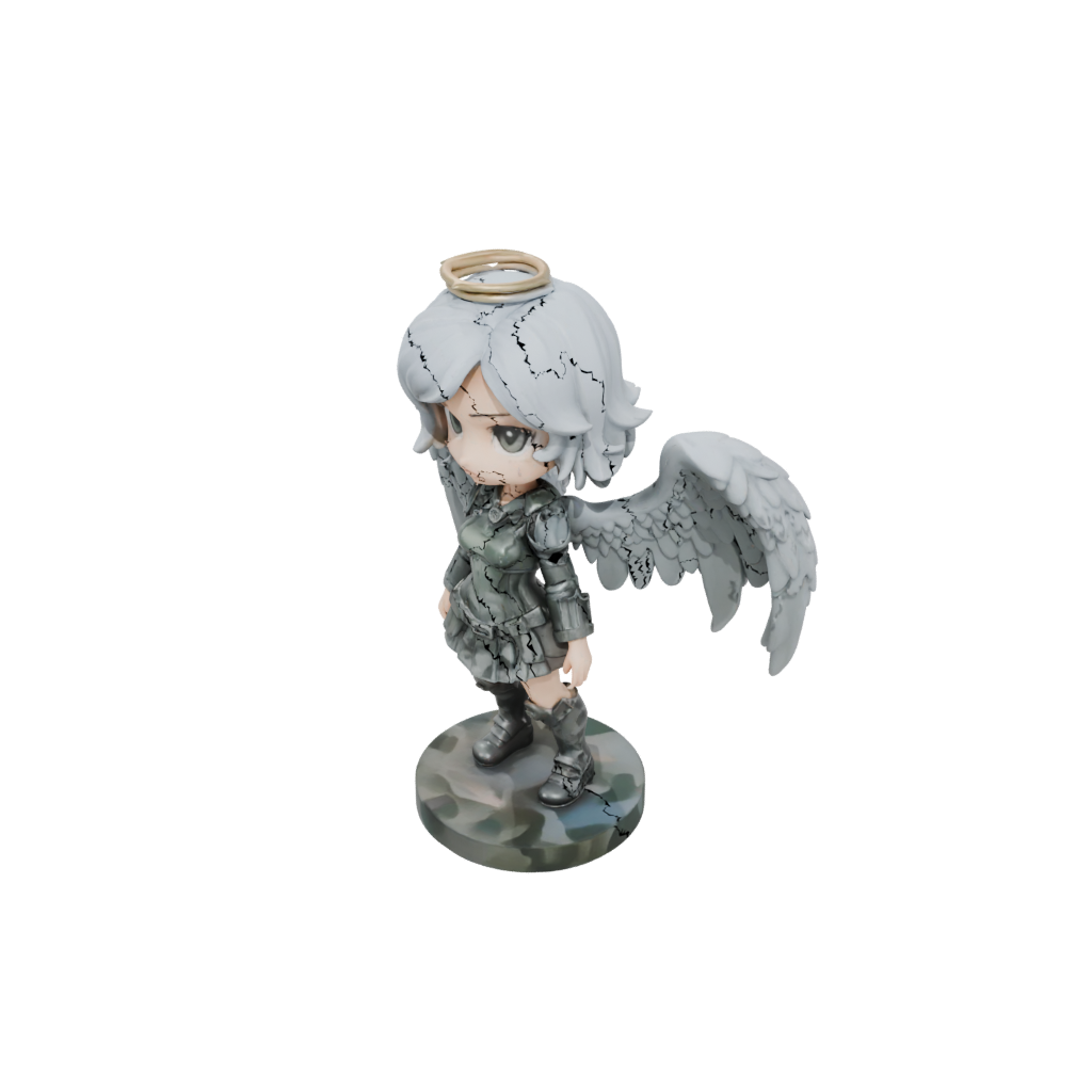 Camo Chibi Fallen Angel