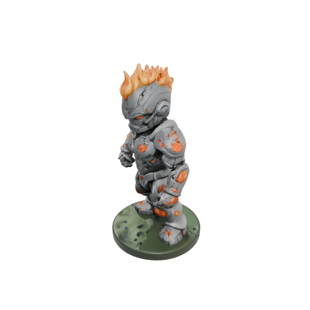 Camo Chibi Fire Elemental Titan