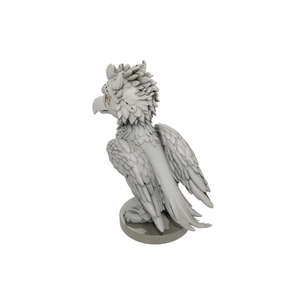 Camo Chibi Griffin Statue
