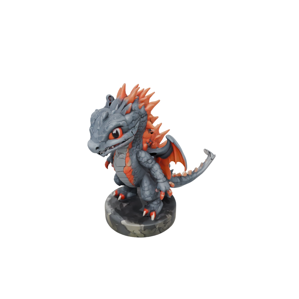 Camo Chibi Lava Drake