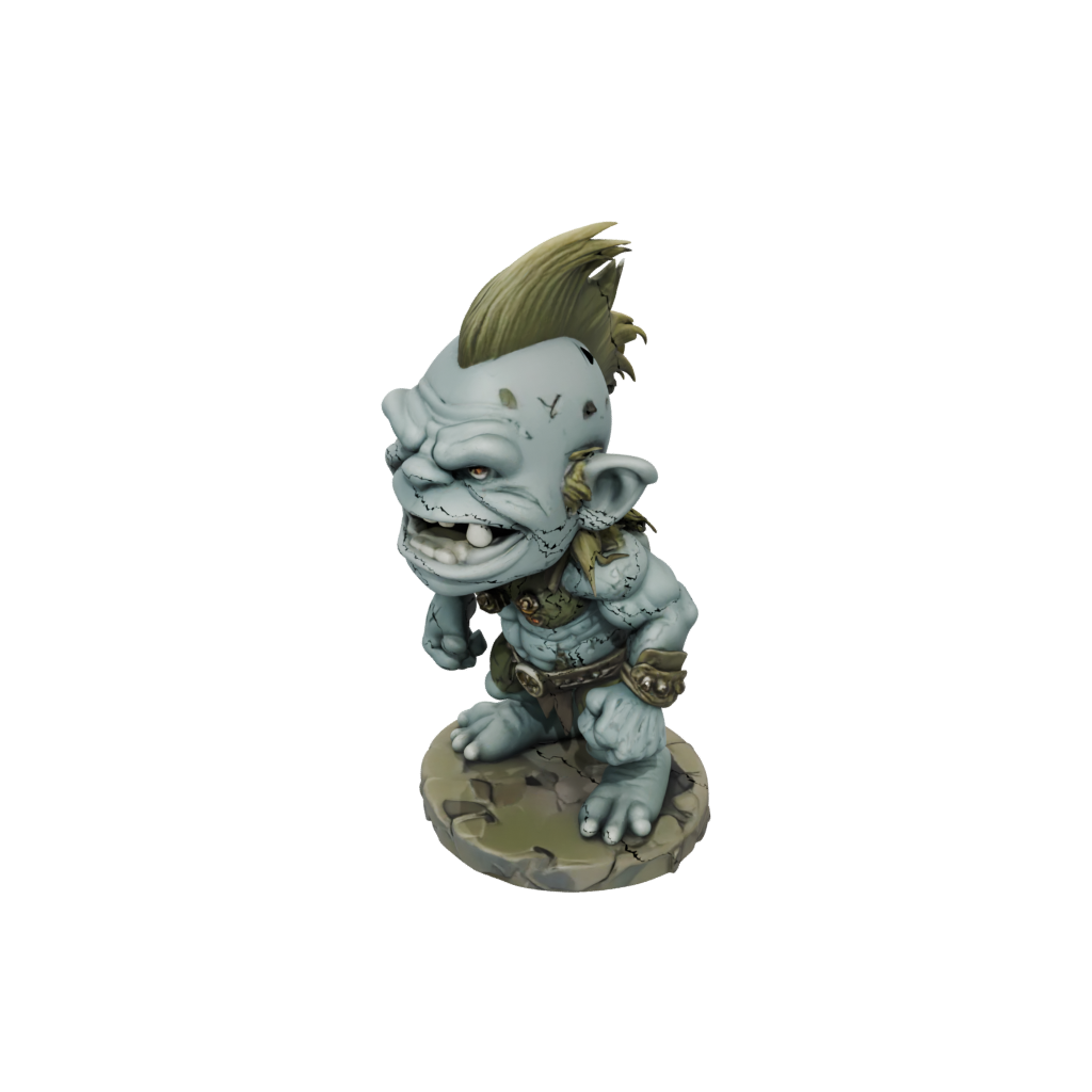 Camo Chibi Rock Troll