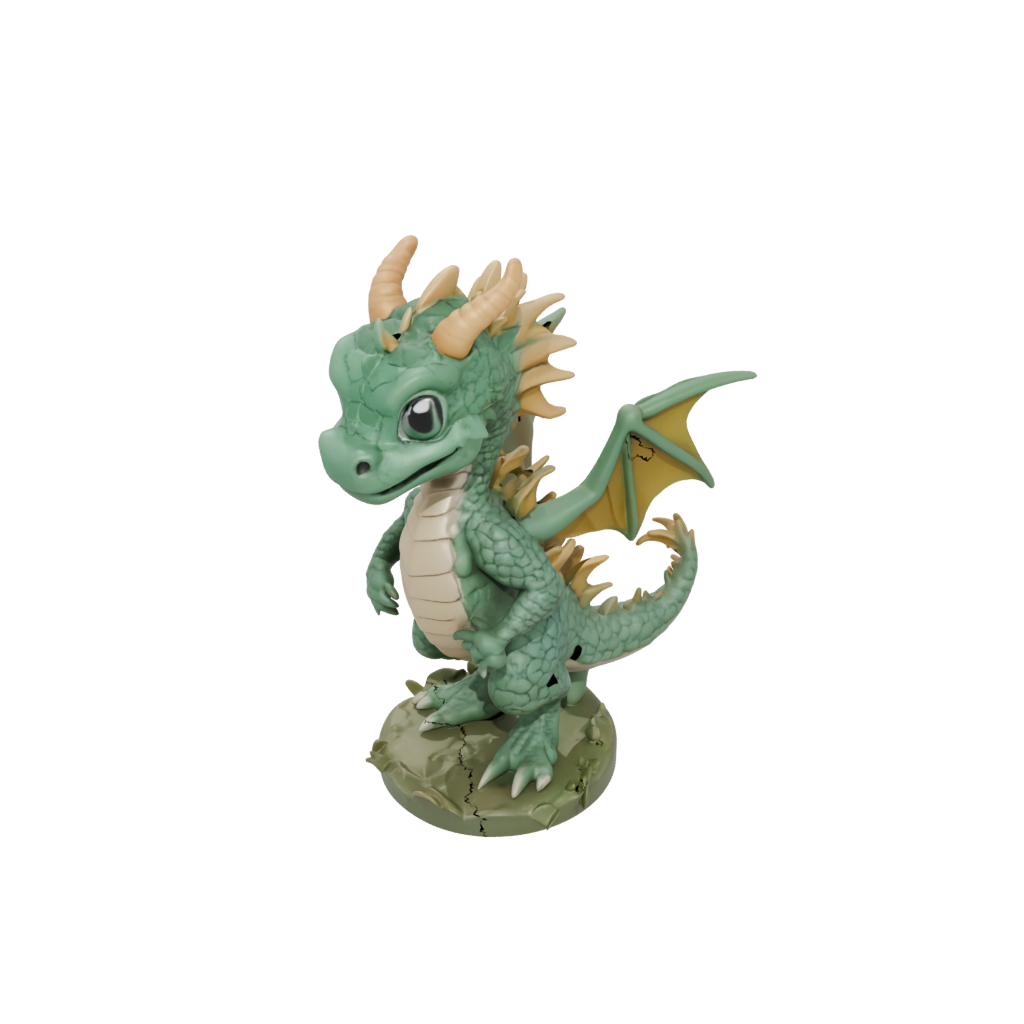 Camo Chibi Swamp Dragon