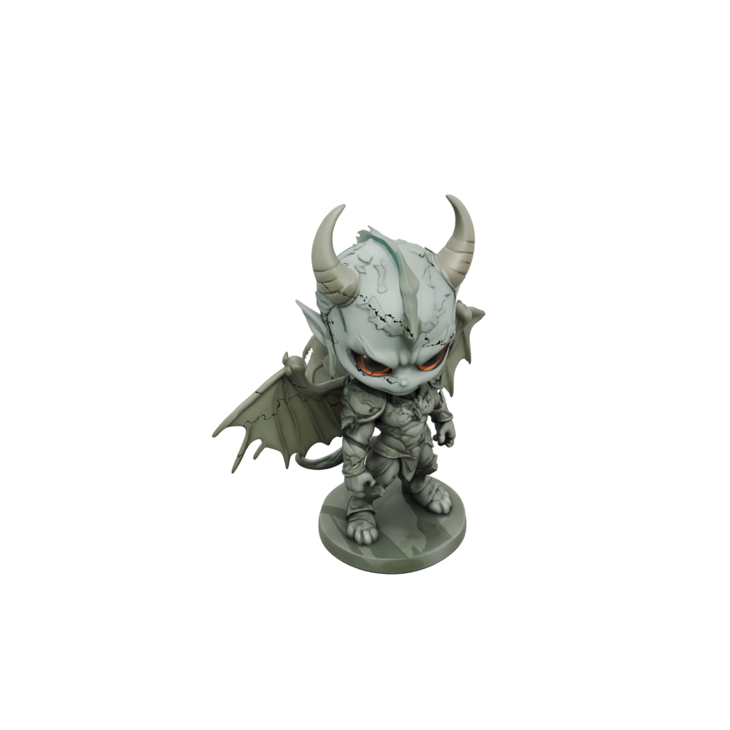 Camo Chibi Winged Demon Lord