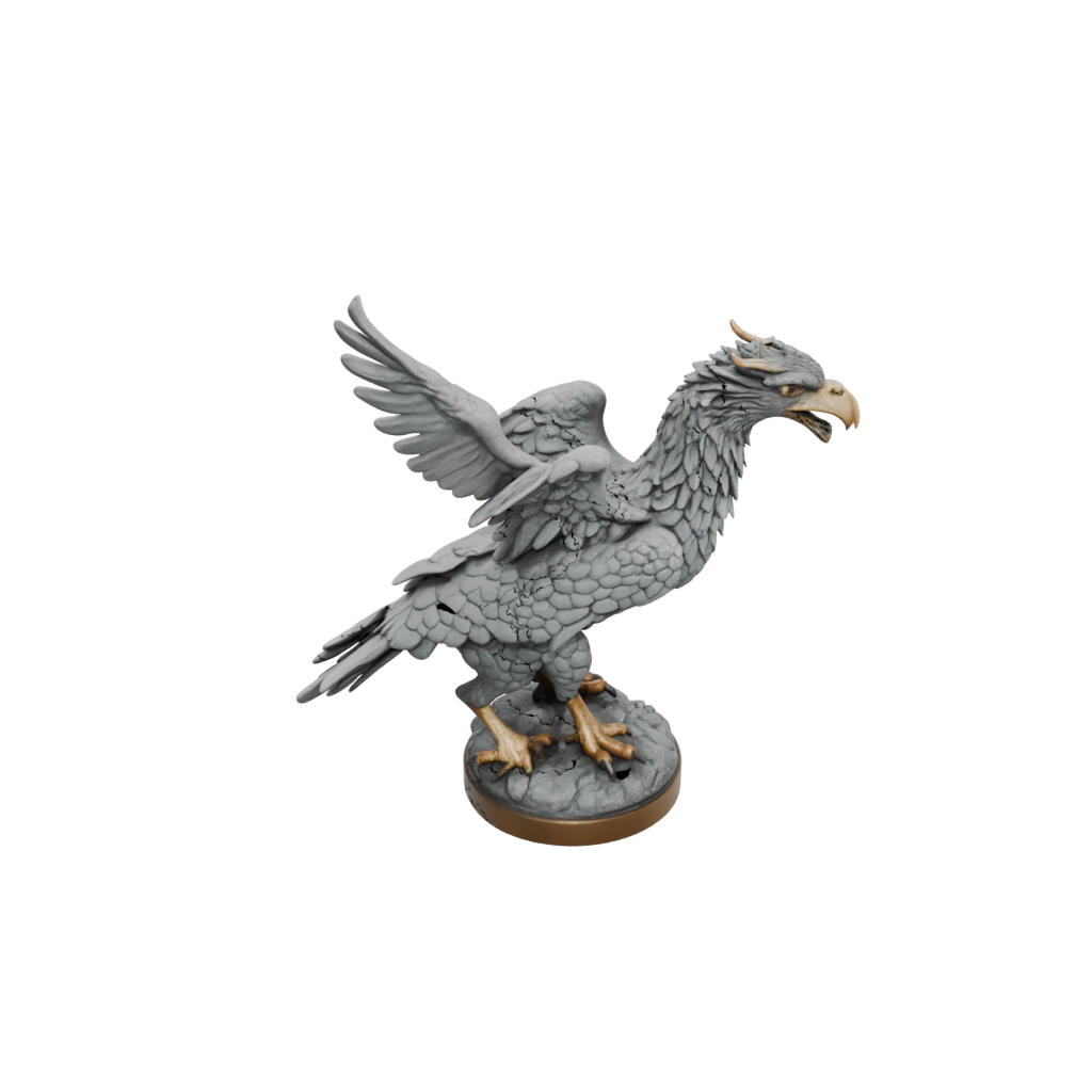 Camo Scene Griffin Statue