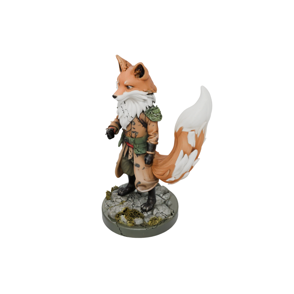 Camo Scene Kitsune Nine-Tail Fox