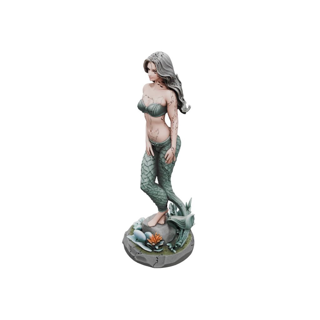 Camo Scene Mermaid On A Rock