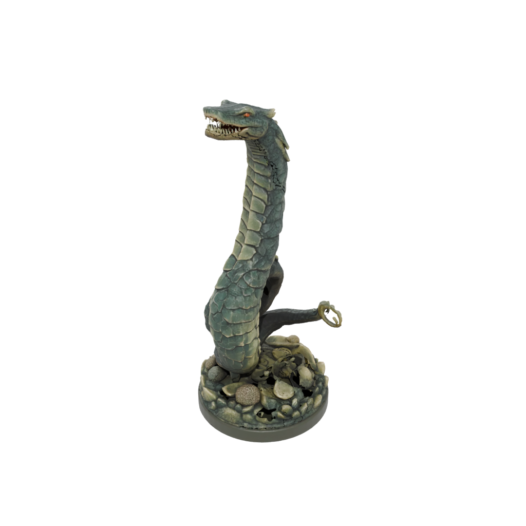 Camo Scene Sea Serpent Coiled Upright