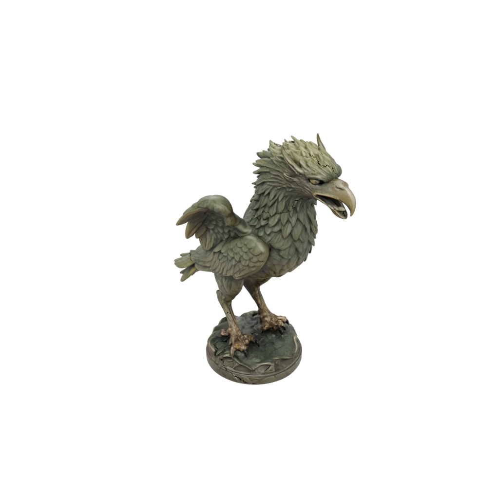 Camo Griffin Statue