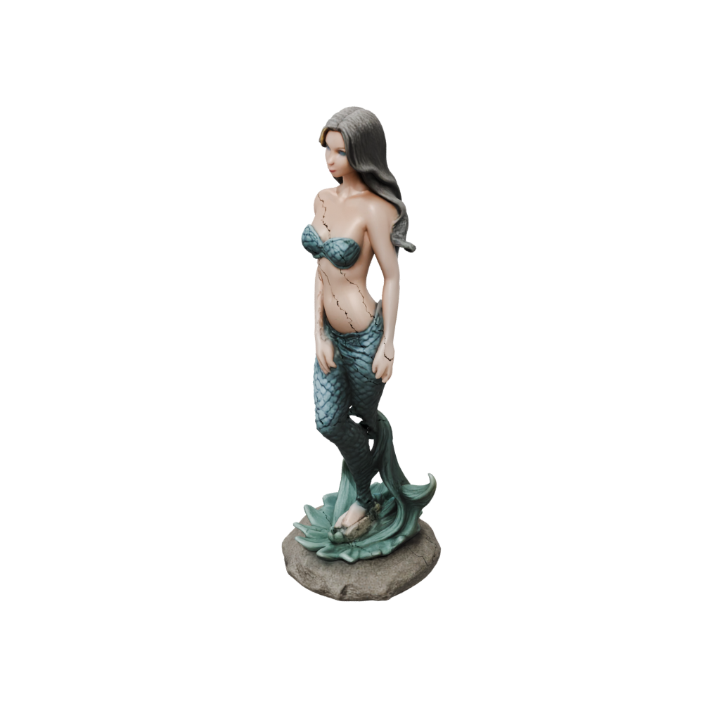 Camo Mermaid On A Rock