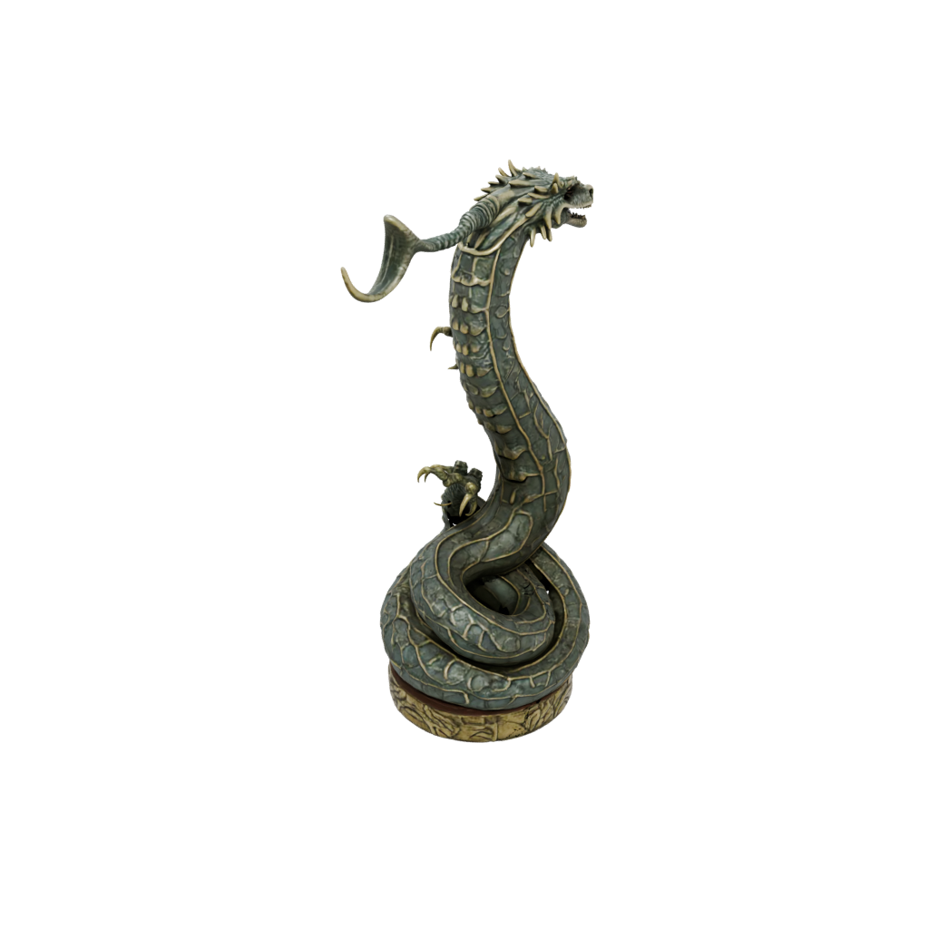 Camo Sea Serpent Coiled Upright