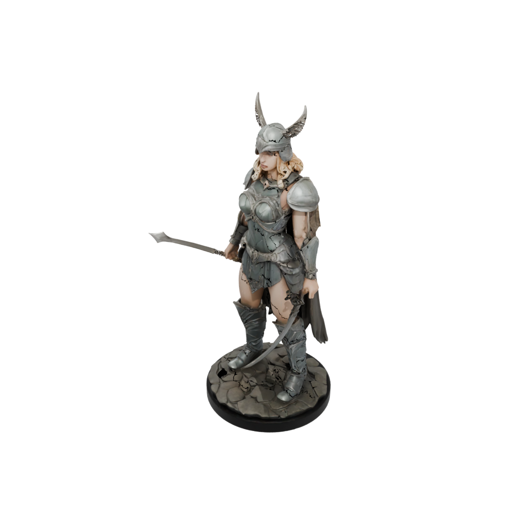 Camo Valkyrie Warrior Figure