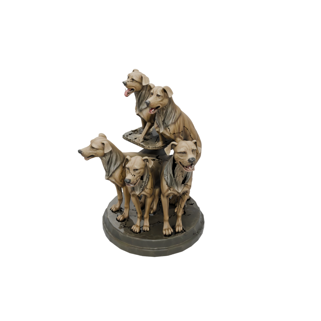 Camo Relief Cerberus Three-Headed Hound