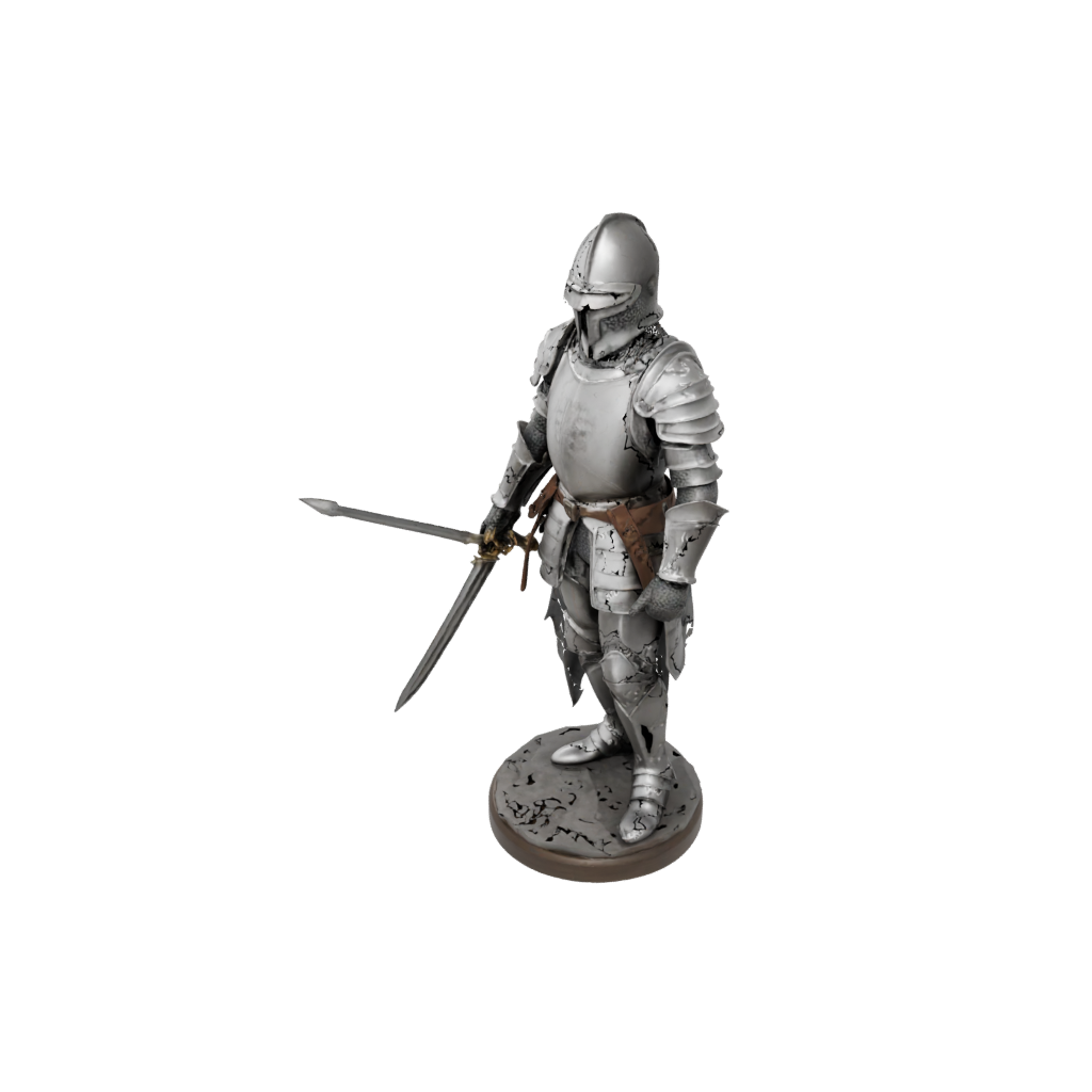 Camo Relief Medieval Knight Statue