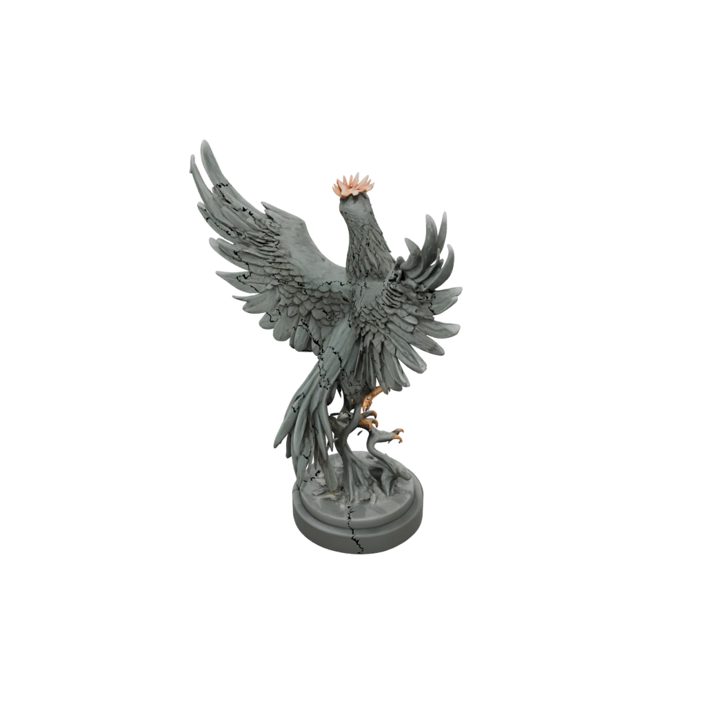 Camo Relief Phoenix Rising Sculpture
