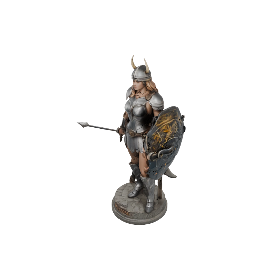 Camo Relief Valkyrie Warrior Figure