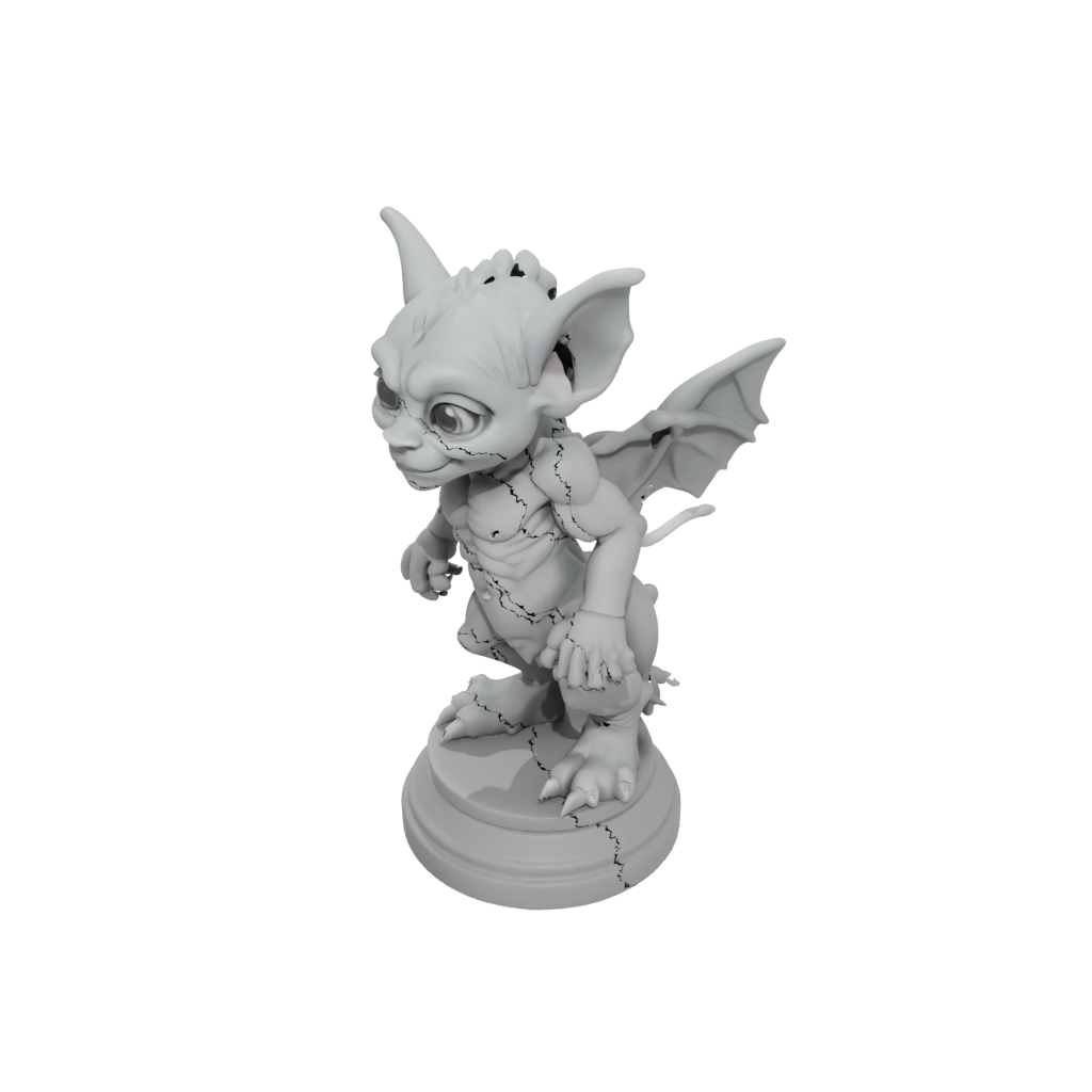 Chibi Gargoyle On Pedestal