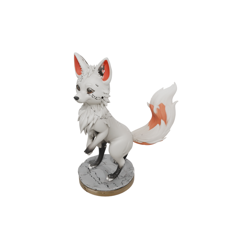 Chibi Kitsune Nine-Tail Fox