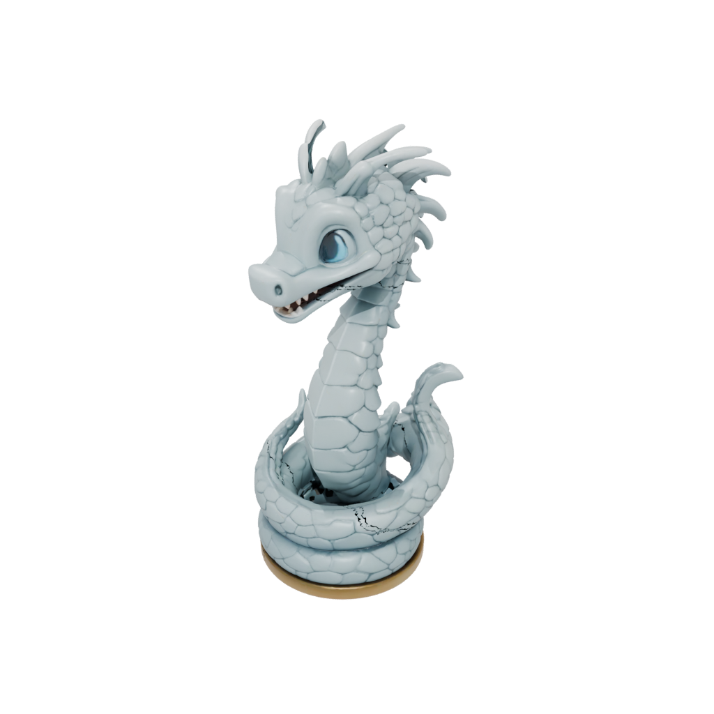 Chibi Sea Serpent Coiled Upright