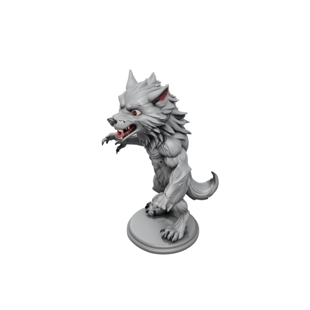 Chibi Werewolf Mid-Howl