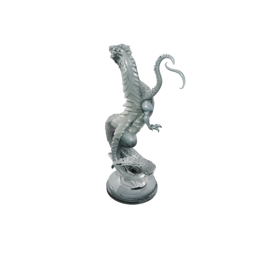 Crystal Bust Basilisk Serpent