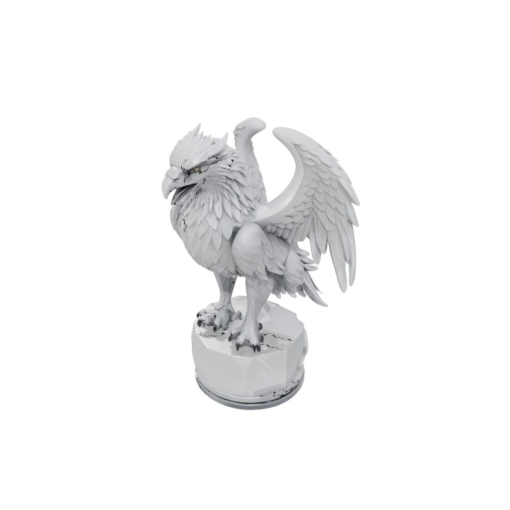 Crystal Bust Griffin Statue