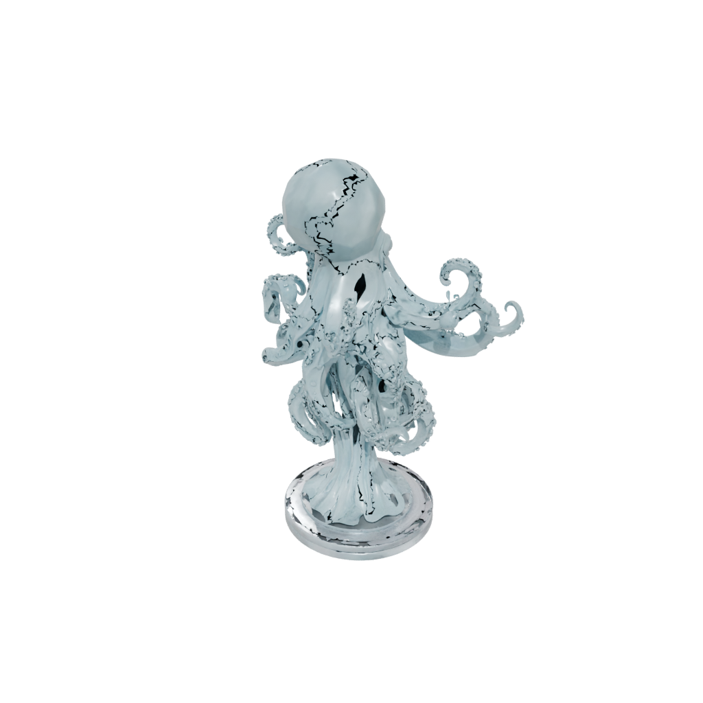 Crystal Bust Kraken Tentacle Sculpture