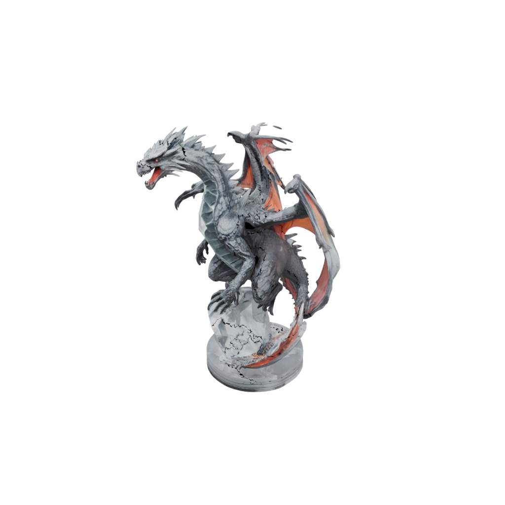 Crystal Bust Lava Drake