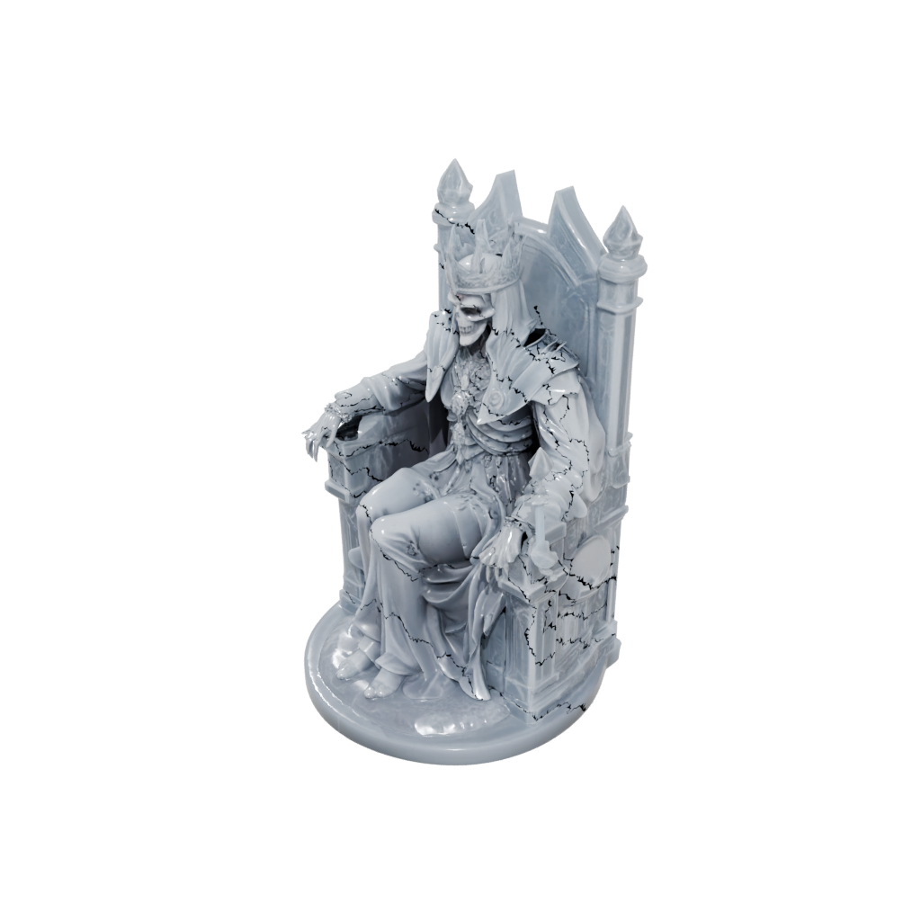 Crystal Bust Lich On Throne