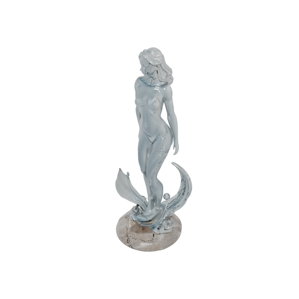 Crystal Bust Mermaid On A Rock