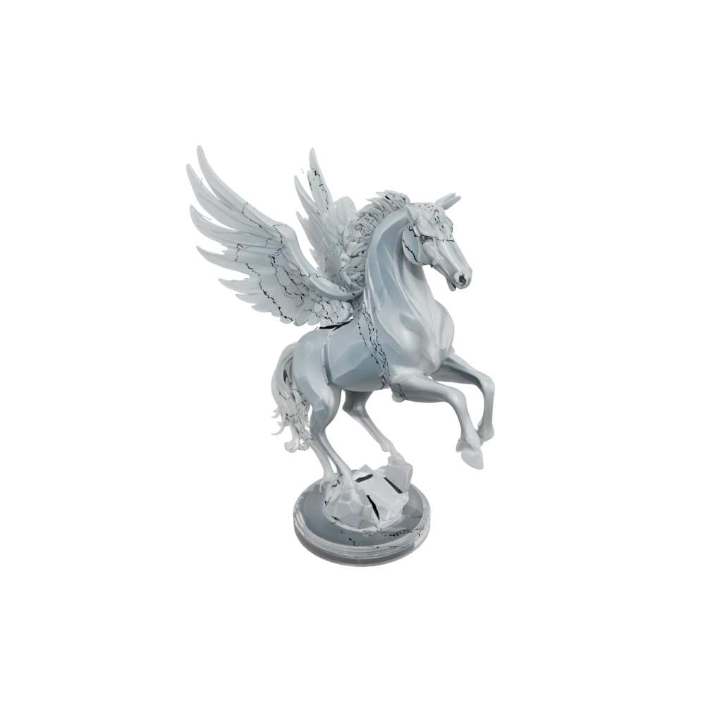 Crystal Bust Pegasus Rearing