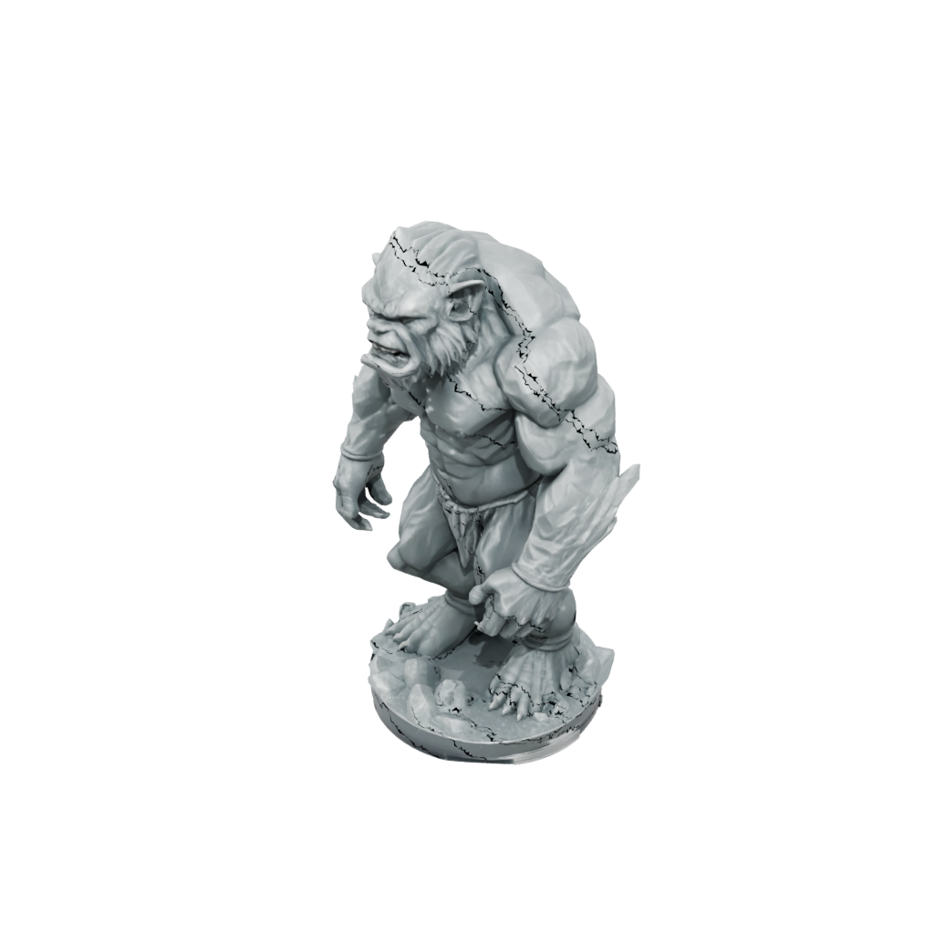 Crystal Bust Rock Troll