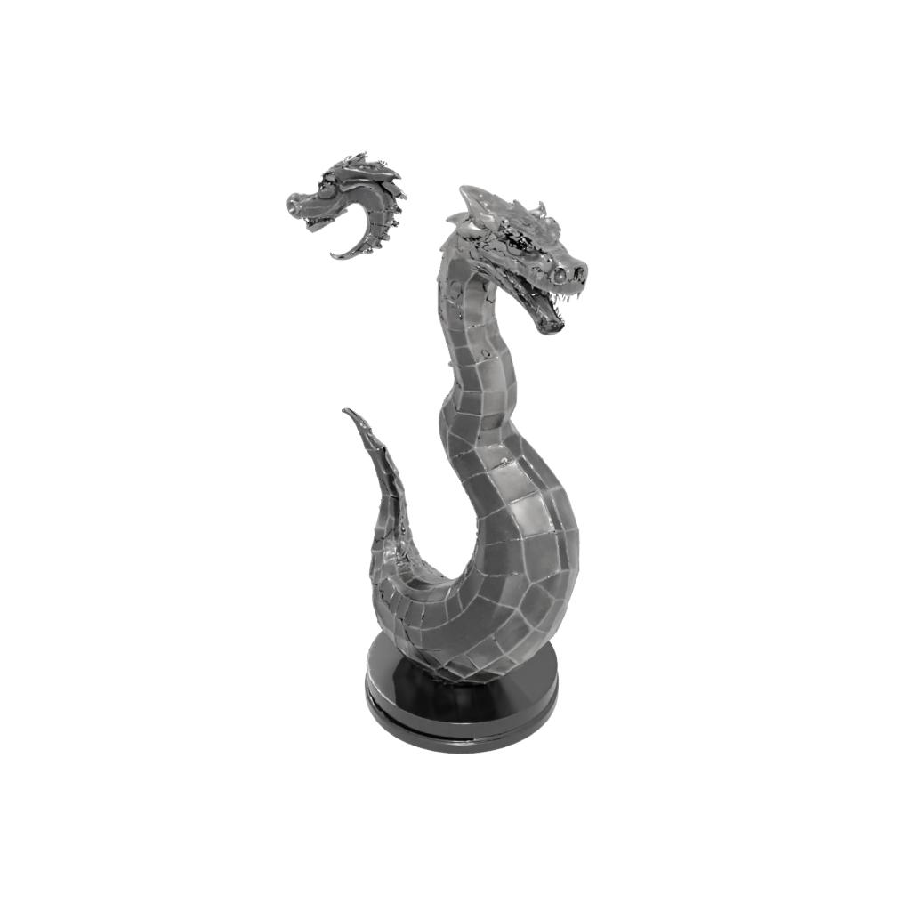 Crystal Bust Sea Serpent Coiled Upright