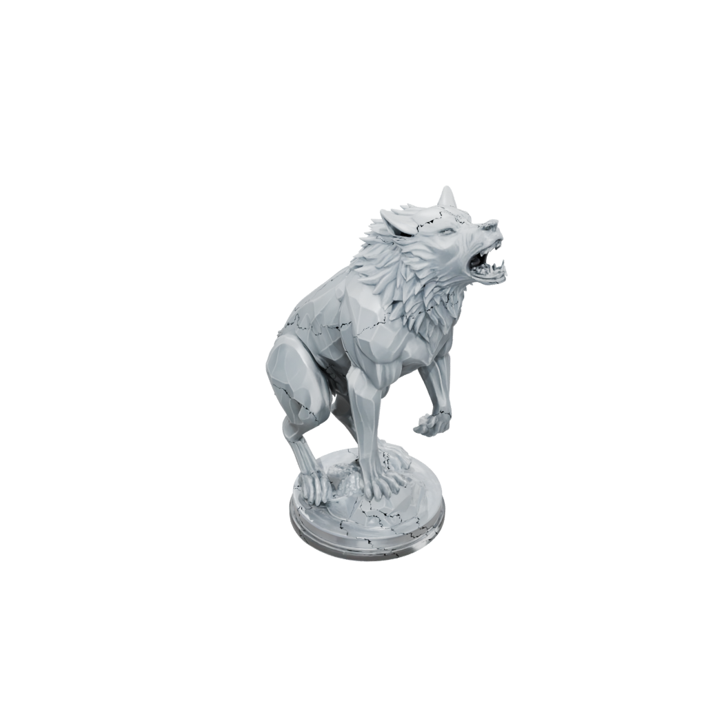 Crystal Bust Werewolf Mid-Howl